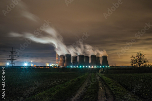 Eggborough Power Station In Front Of A Pleasant Sky