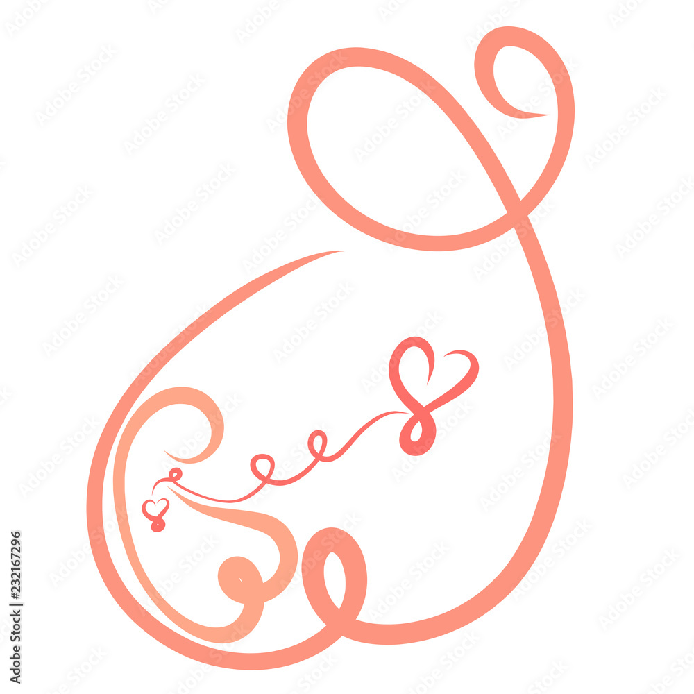 Mom and newborn baby, creative image, the connection of hearts Mom and newborn baby, creative image, the connection of hearts
