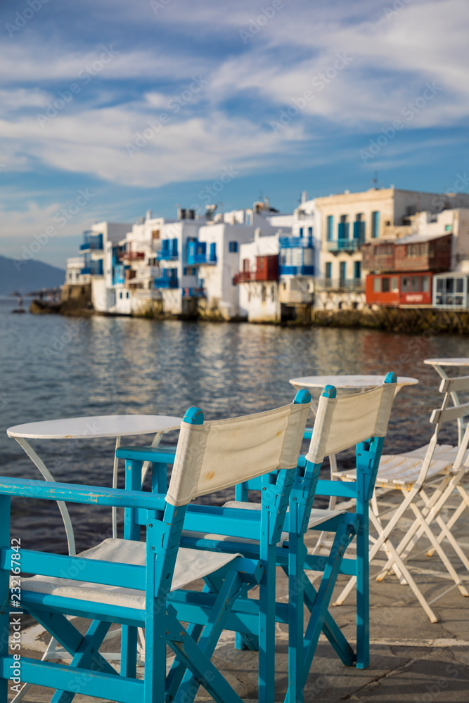 Little Venice, Chora (Mykonos Town), Mykonos, Cyclades Islands, Greece Little Venice, Chora (Mykonos Town), Mykonos, Cyclades Islands, Greece