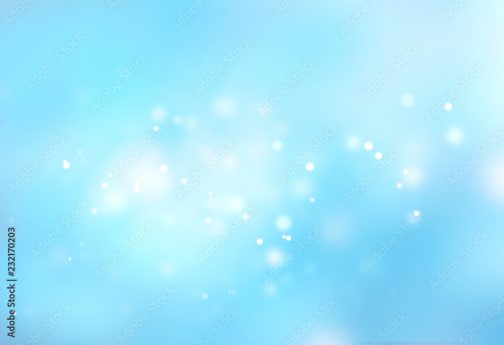 Blue bokeh blurred background.