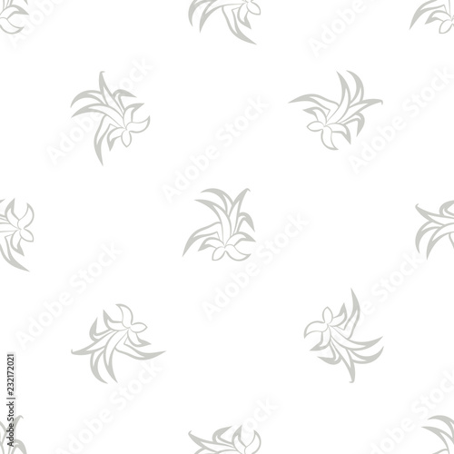 Bush seamless pattern. Floral succulent background. Plants on a white background. Vector illustration.