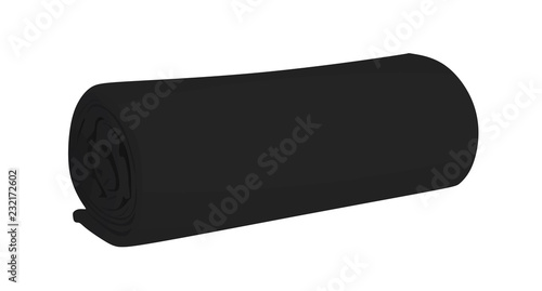 Black blanket. vector illustration