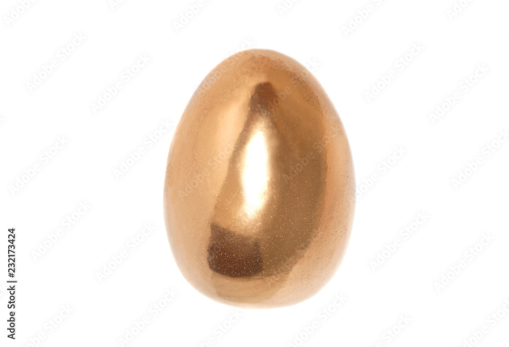 Golden egg isolated on white background