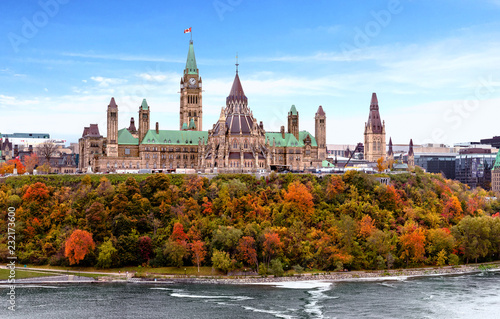 Parliament Hill in Fall, Ottawa, Ontario, Canada photo