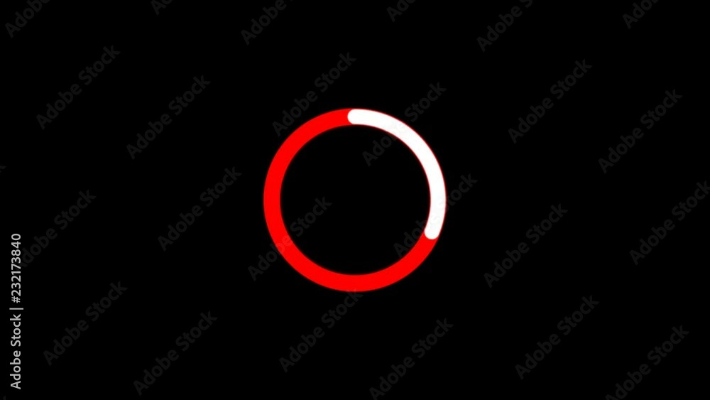 Software program loading in a circle on the black screen of the device. Software program loading in a circle on the black screen of the device.