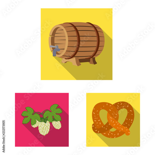 Vector illustration of pub and bar sign. Set of pub and interior stock vector illustration.