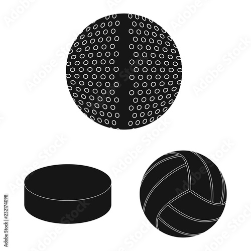 Isolated object of sport and ball symbol. Collection of sport and athletic vector icon for stock.