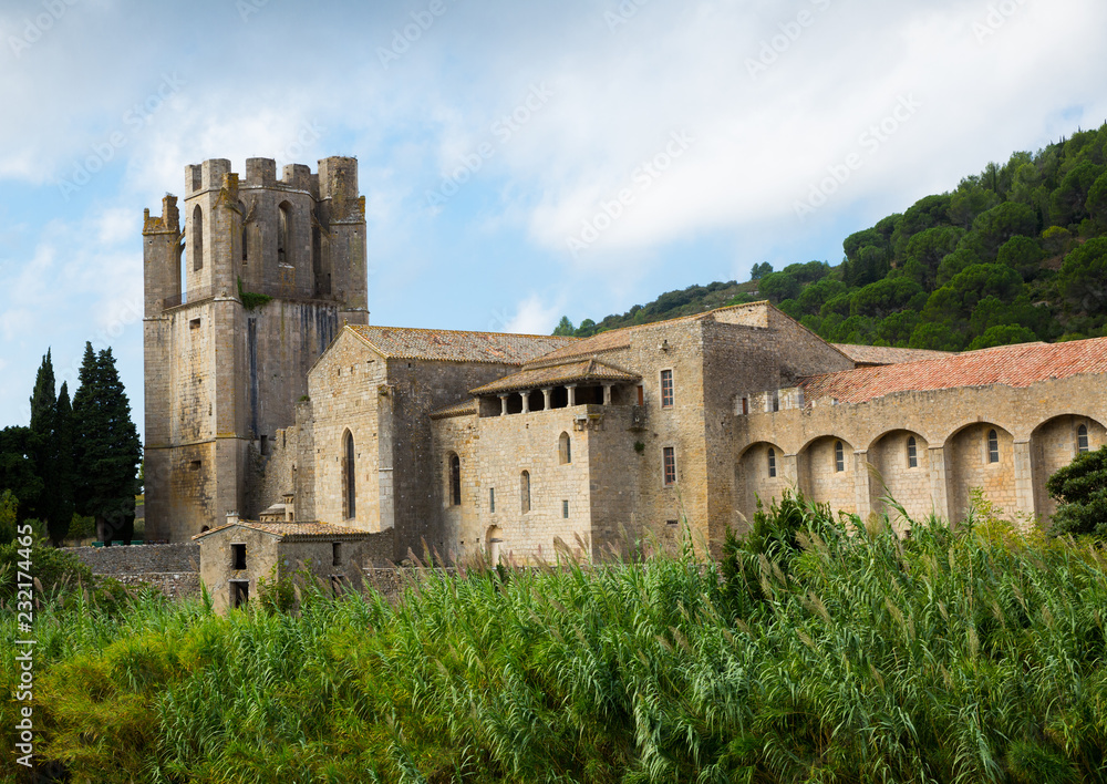 Image of Castle of Abbey Sainte-Marie d'Orbieu, part of history of Lagrasse