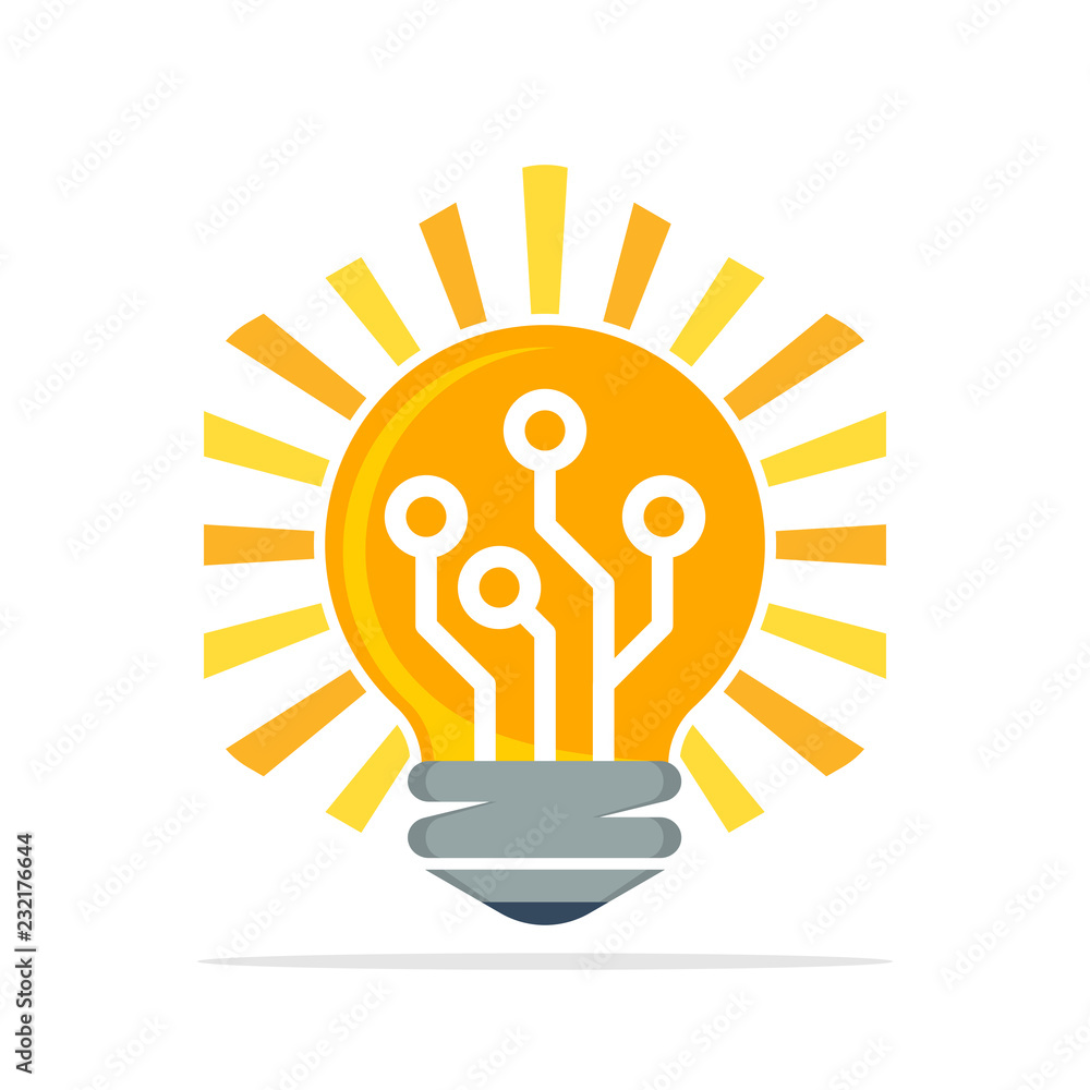Vector icon illustration with the concept of innovation ideas for technology business Vector icon illustration with the concept of innovation ideas for technology business