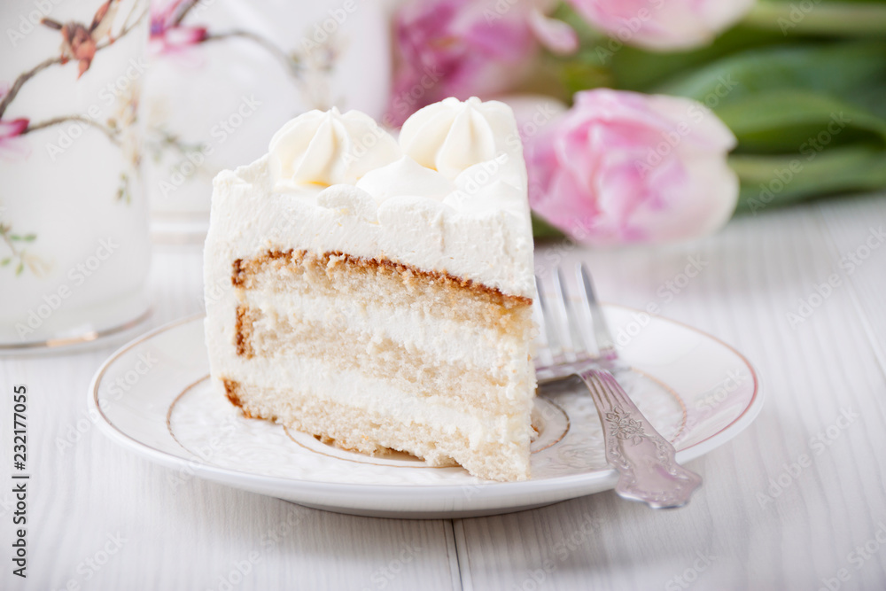 Cake with protein-curd cream Cake with protein-curd cream