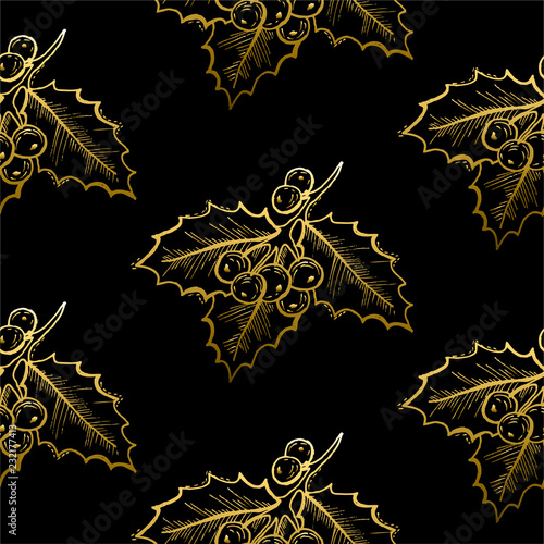 golden seamless pattern