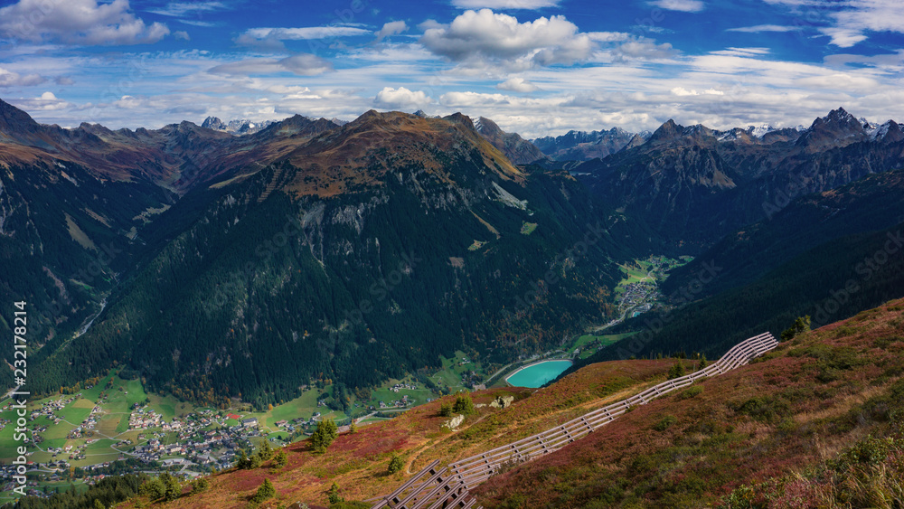 Blick auf Gaschurn und Partenen im Montafon