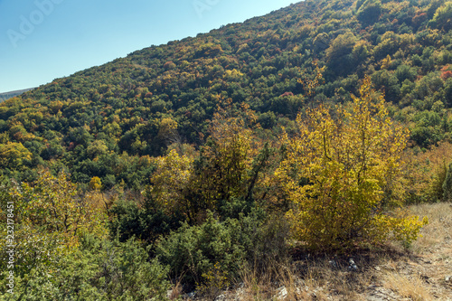 Amazing Autumn landscape of Ruen Mountain - northern part of Vlahina Mountain  Kyustendil Region  Bulgaria