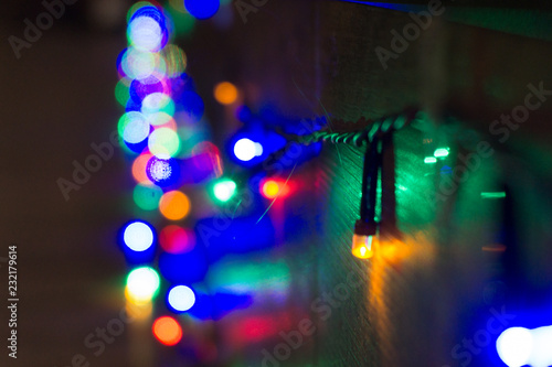 colorful christmas lights © Pavlo