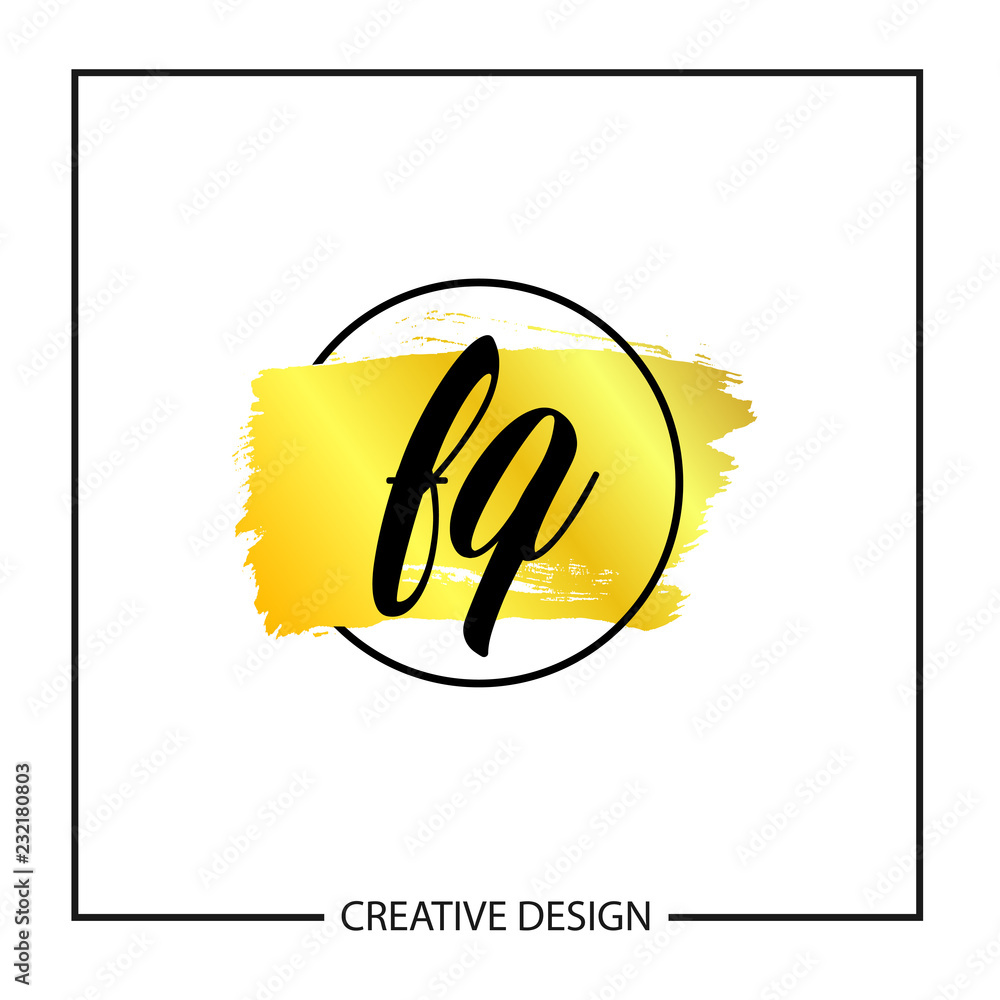 Initial Letter FQ Logo Template Design Vector Illustration