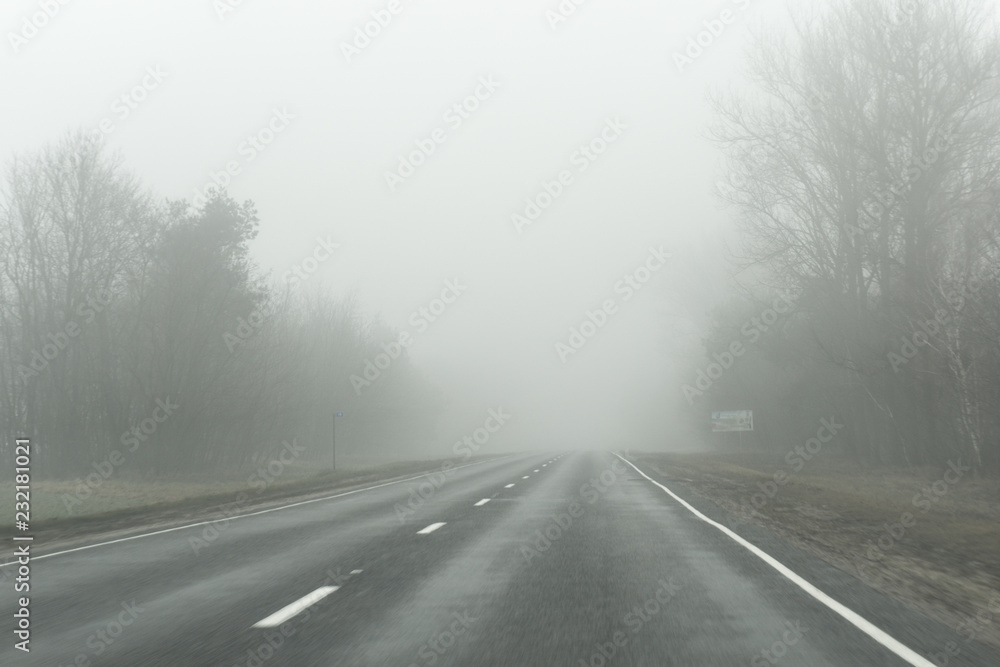 Fototapeta premium road in fog