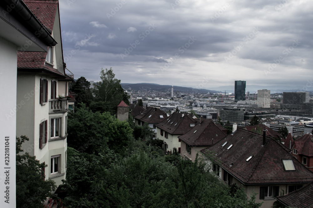 View over the city Zurich