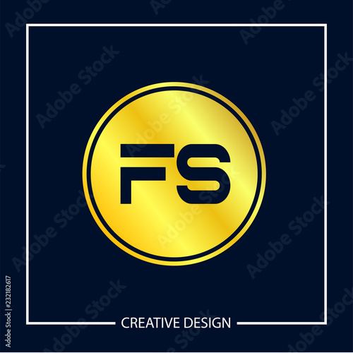 Initial Letter FS Logo Template Design Vector Illustration