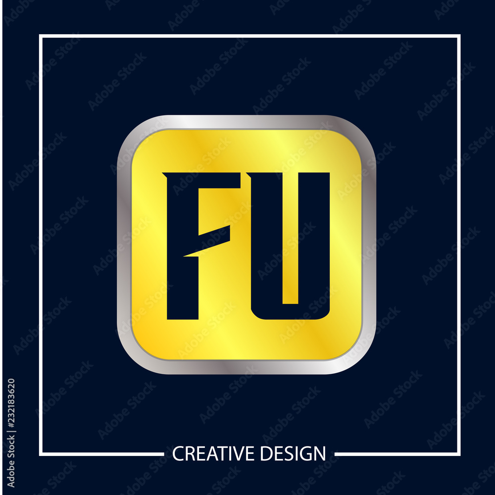 Initial Letter FU Logo Template Design Vector Illustration Initial Letter FU Logo Template Design Vector Illustration