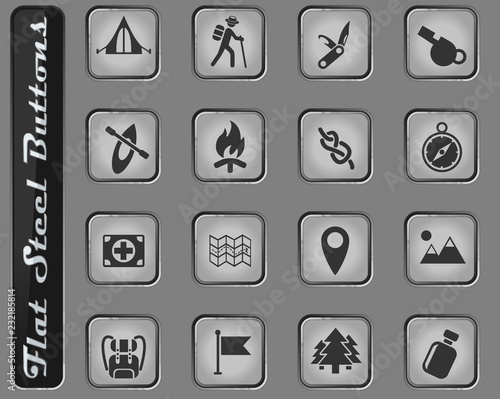 day of scouts icon set