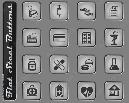 drug store icon set