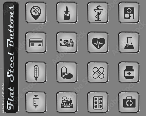 drug store icon set