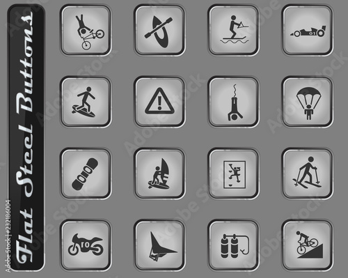 extreme sport icon set