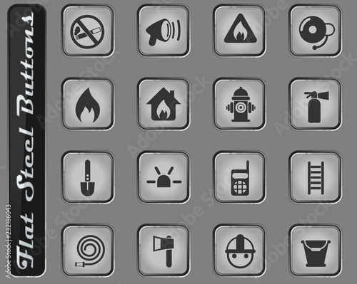 fire brigade icon set
