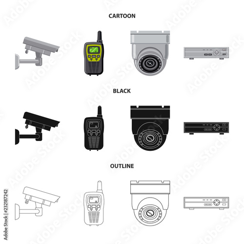 Vector illustration of office and house icon. Collection of office and system stock vector illustration.
