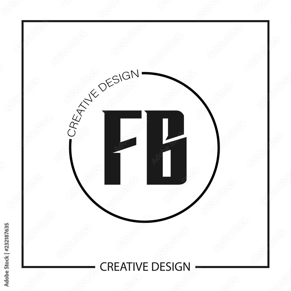 Obraz premium Initial Letter FB Logo Template Design Vector Illustration