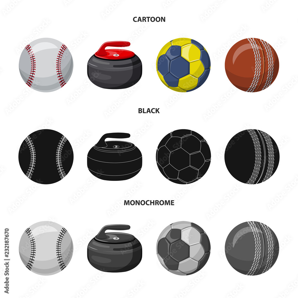 Isolated object of sport and ball logo. Set of sport and athletic stock symbol for web. Isolated object of sport and ball logo. Set of sport and athletic stock symbol for web.