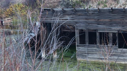 Old sunken shack