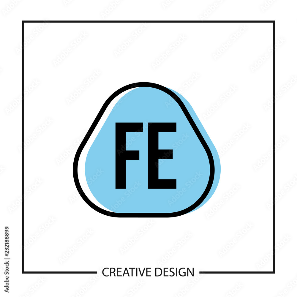 Fototapeta premium Initial Letter FE Logo Template Design Vector Illustration