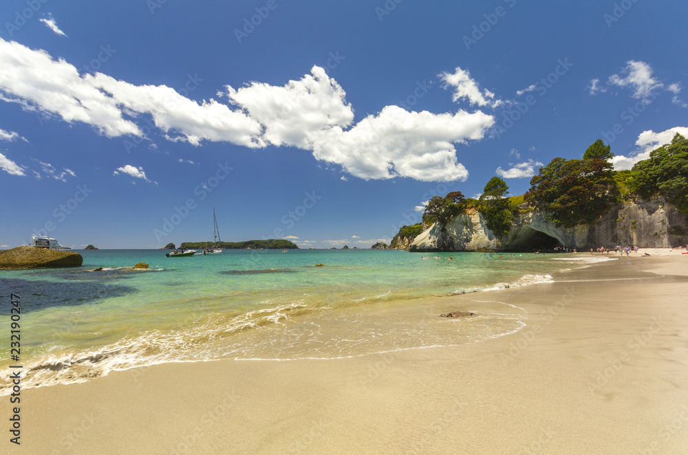 Fototapeta premium Landscape Scenery of Cathedral Cove Beach, Coromandel Peninsula - New Zealand