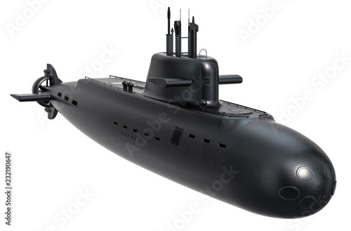 Submarine, 3D rendering