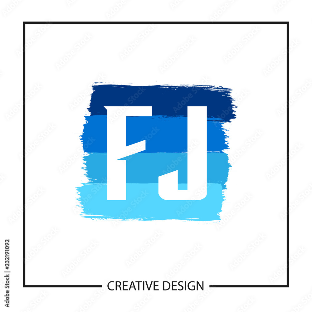 Fototapeta premium Initial Letter FJ Logo Template Design Vector Illustration
