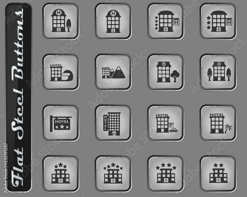 hotel icon set