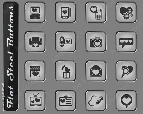 Love messages icon set