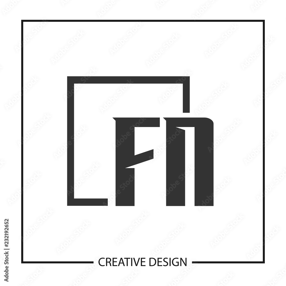 Initial Letter FN Logo Template Design Vector Illustration Initial Letter FN Logo Template Design Vector Illustration