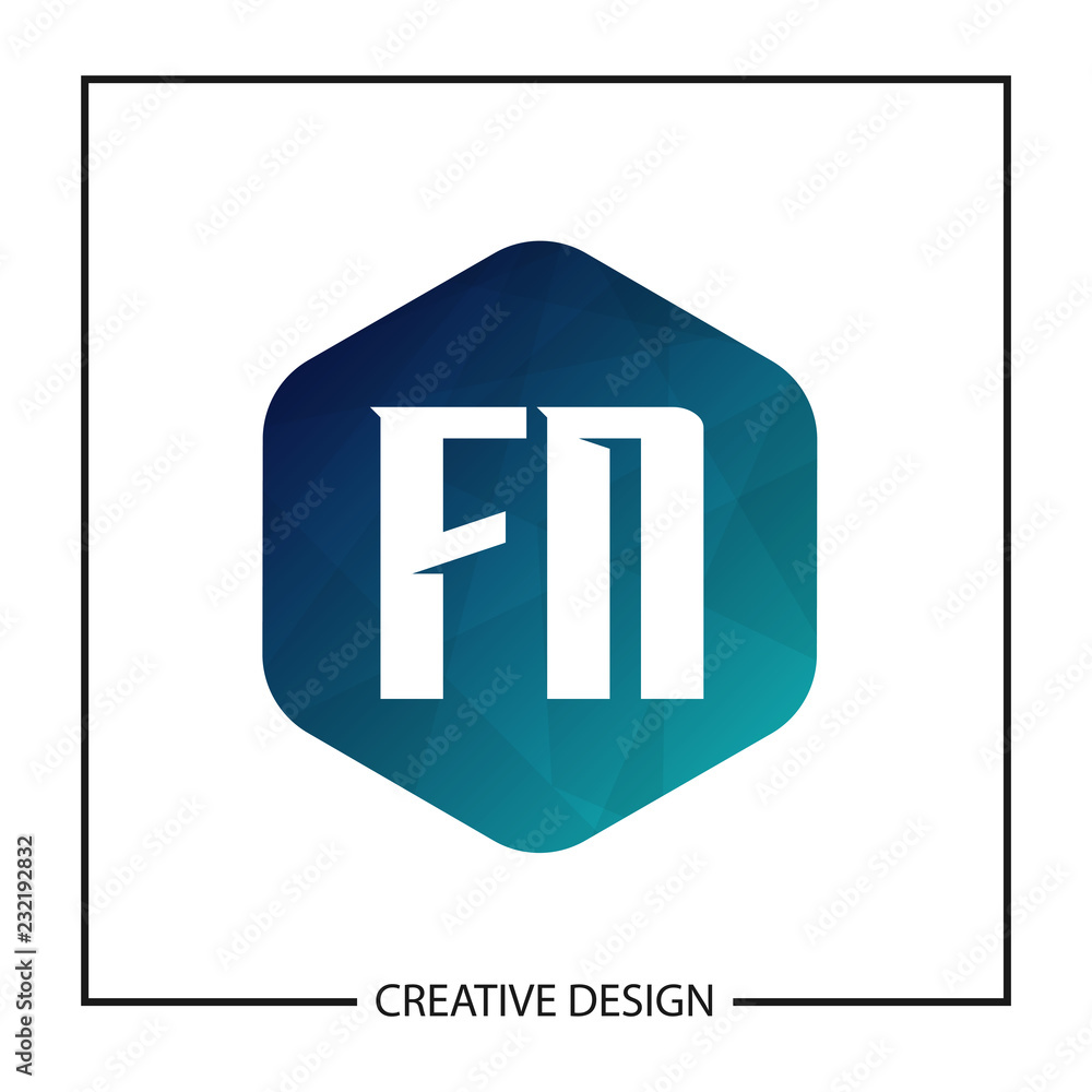 Obraz premium Initial Letter FN Logo Template Design Vector Illustration