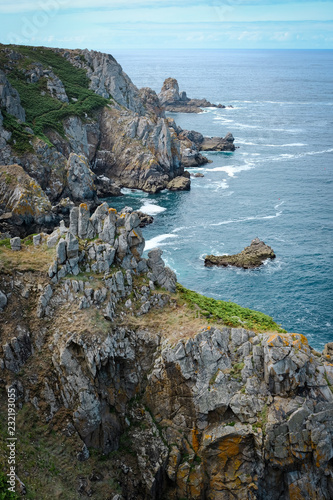 Les falaise de la pointe du Van, Finistère, Bretagne, France