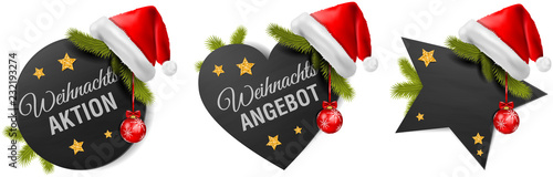 Weihnachts Angebot Aktion Button Set