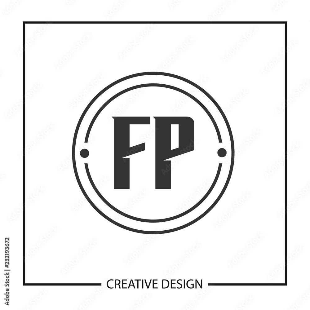 Obraz premium Initial Letter FP Logo Template Design Vector Illustration