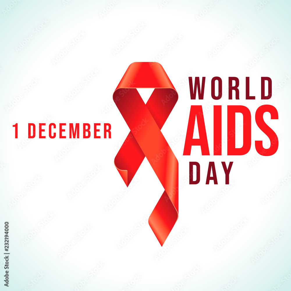 Awareness Red Ribbon - symbol for the solidarity of people living with ...