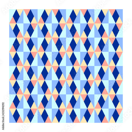 Blu rosa geometrico illustrazione moderno design vettoriale concetto astratto grafica sfondo mattonella mosaico stampa tessile stoffa tappezzeria senza cucitura esempio