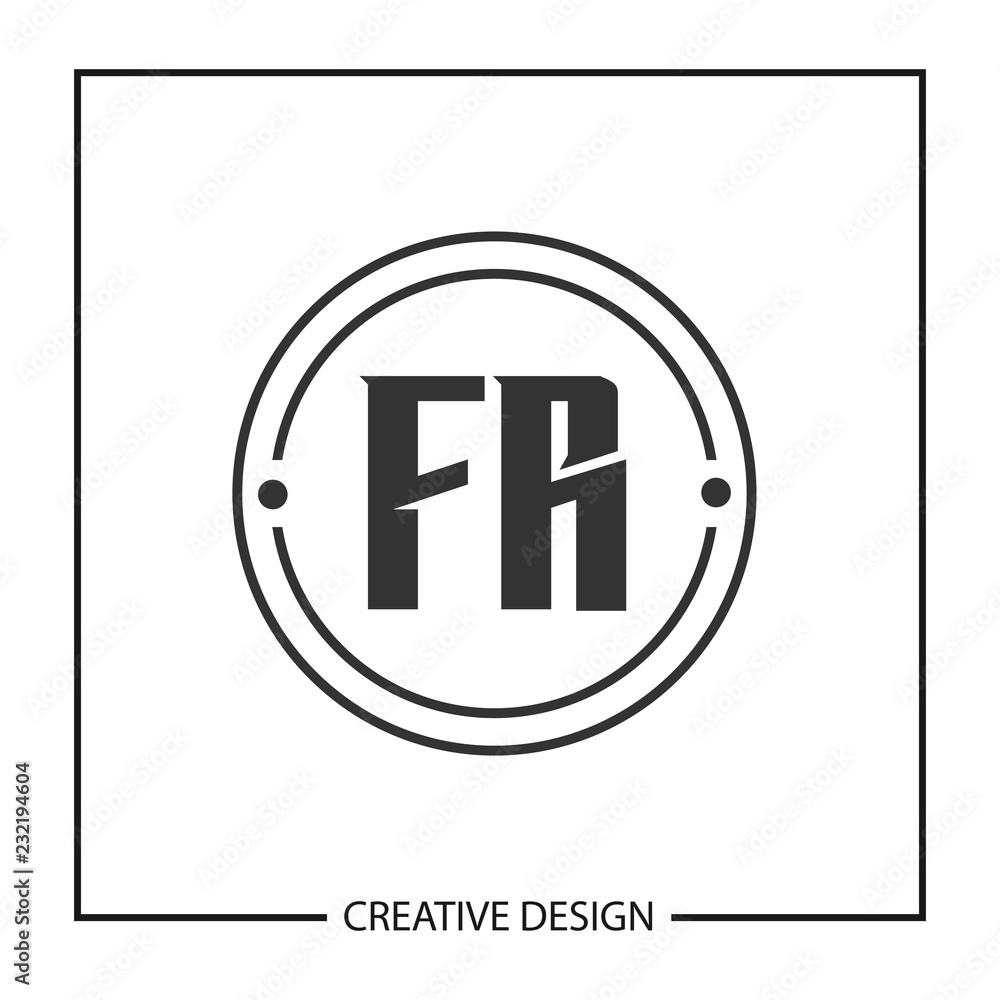 Obraz premium Initial Letter FR Logo Template Design Vector Illustration