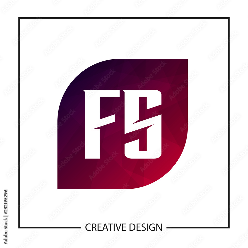 Obraz premium Initial Letter FS Logo Template Design Vector Illustration
