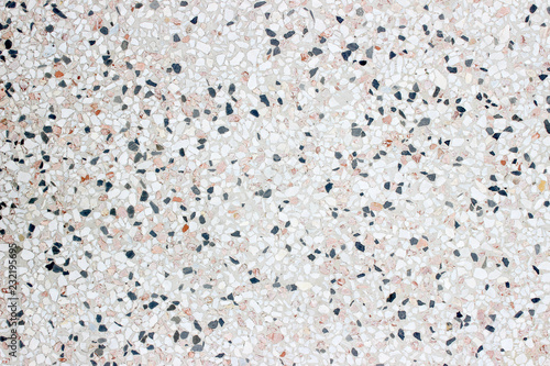 Terrazzo white gray black flooring surface