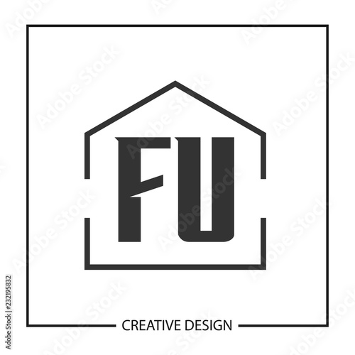 Initial Letter FU Logo Template Design Vector Illustration