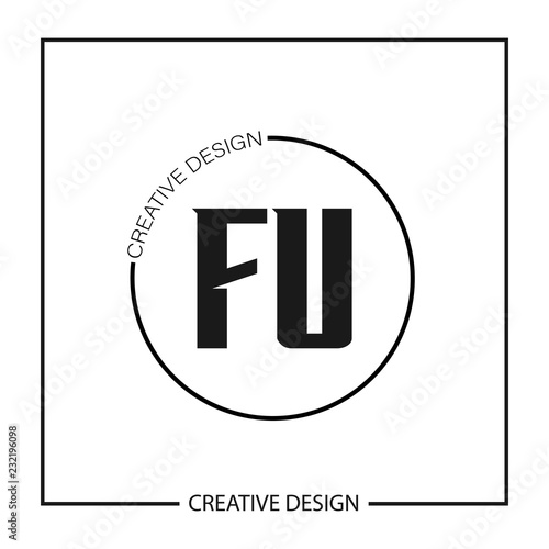 Initial Letter FU Logo Template Design Vector Illustration